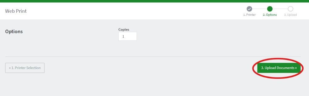 Screenshot: Click Upload Documents