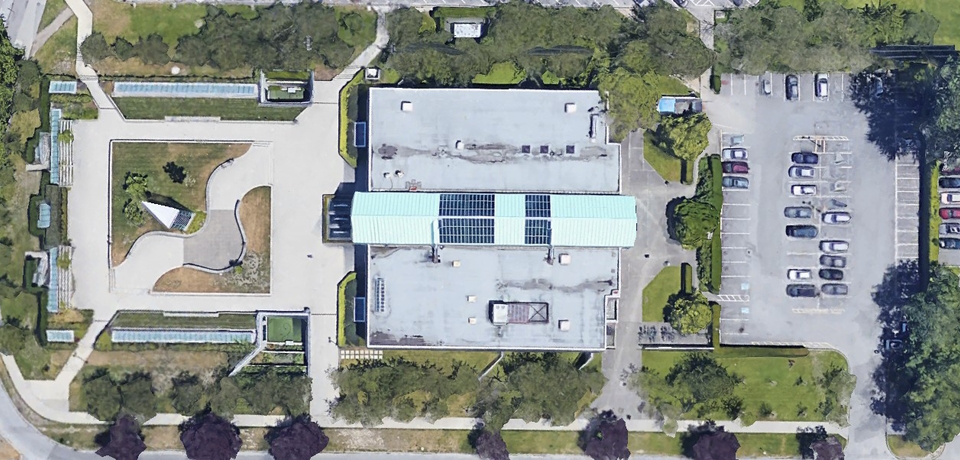 Above view of school